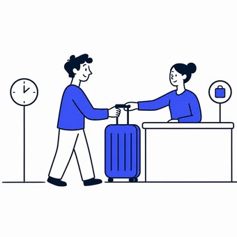 Récupération des bagages au comptoir partenaire